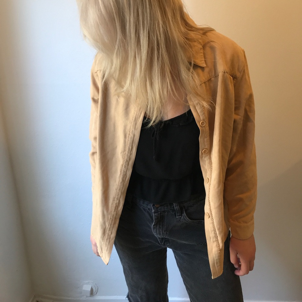 Tan Western Button Up